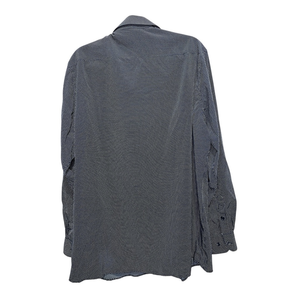 Tom Baine Blue/white dot XXL Slim Fit Stretch Wrinkle Free Button Up Shirt. - Picture 2 of 9